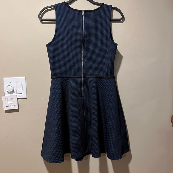 Forever 21 Royal Blue & Black Microdot Print Sleeveless Dress sz M - Picture 8 of 11